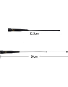 Antena Telescópica HYS R2S VHF UHF 137-480MHz 2.15/5.2dBi 2