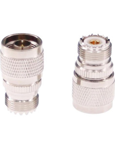 Adaptador RF N Macho a UHF Hembra SO239 2pcs Cobre Niquelado 2