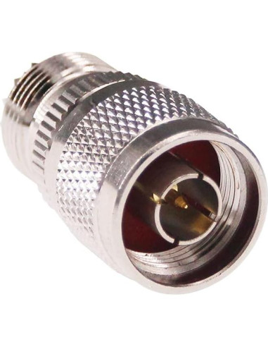 Adaptador RF N Macho a UHF Hembra SO239 2pcs Cobre Niquelado