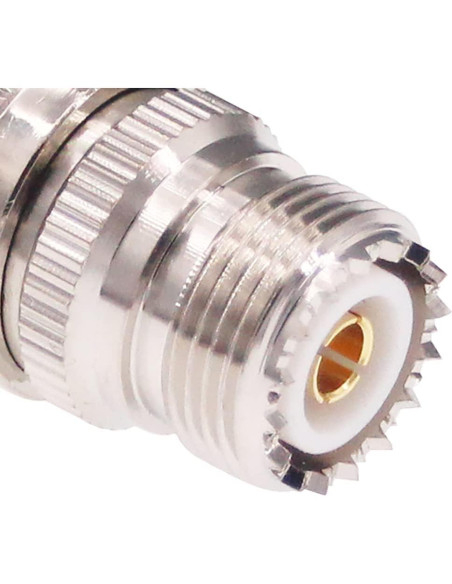 Adaptador RF N Macho a UHF Hembra SO239 2pcs Cobre Niquelado