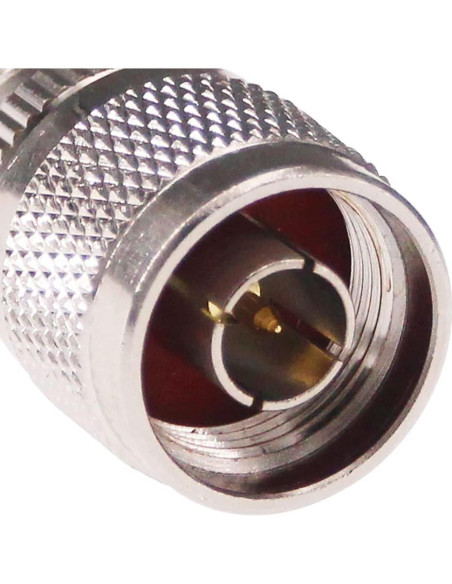 Adaptador RF N Macho a UHF Hembra SO239 2pcs Cobre Niquelado