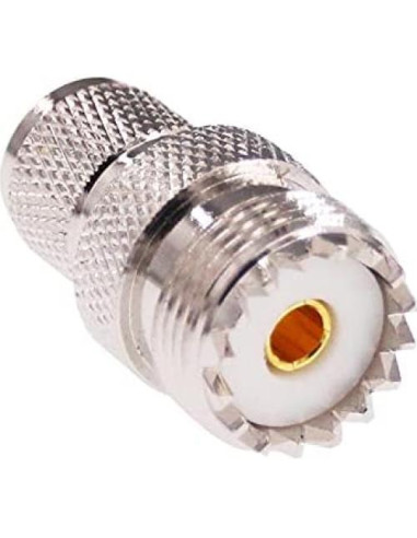 Adaptador Coaxial RF Mini-UHF PL259 a UHF SO239 - 2 Pcs