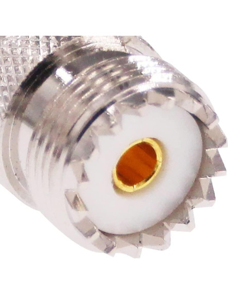 Adaptador Coaxial RF Mini-UHF PL259 a UHF SO239 - 2 Pcs