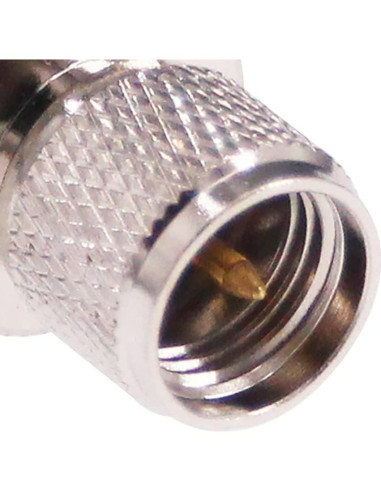 Adaptador Coaxial RF Mini-UHF PL259 a UHF SO239 - 2 Pcs