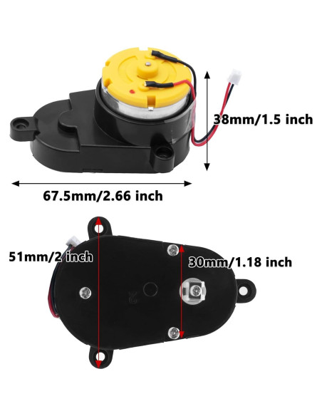 Motor de Cepillo Lateral Eufy RoboVac 11S, 12, 15C, 30C - Repuesto