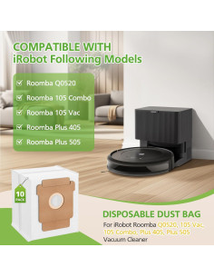 Bolsas de Polvo Zeekech Q0520 para iRobot Roomba - 10 Paquetes 2