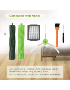 Kit de Repuestos Dhoua para Aspiradora iRobot Roomba j7 j7+ E5 E6 E7 i7 i3 i4 - 19 Piezas 2