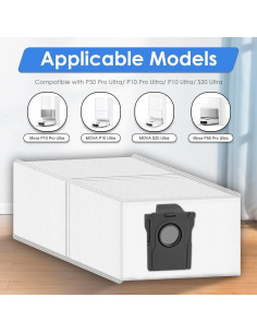 9 Bolsas de Reemplazo FILTERIST para Aspiradora Mova P50 Pro Ultra 2