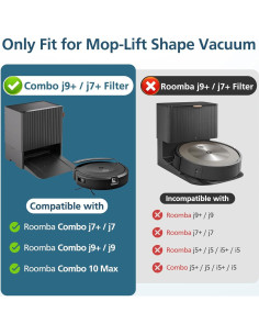 Filtros HEPA Lacvik para i-Robot Roomba Combo 10 Max/j9+/j7+ 2