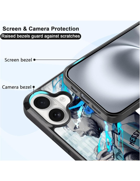 Funda de teléfono Cool Soccer Messi para iPhone 16, negra