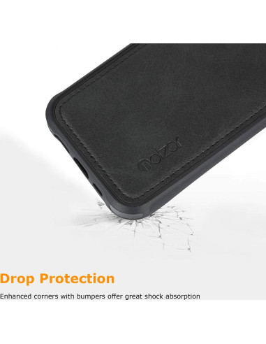 Funda Molzar MAG para iPhone SE 2022/2020/8/7/6s/6, Negra