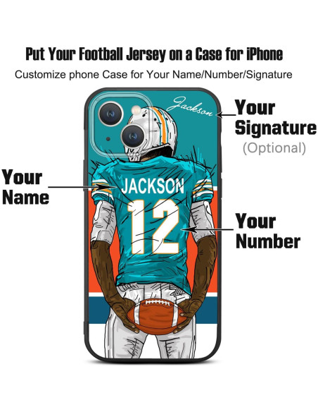 Funda de Fútbol Personalizada VNGDA para iPhone 16-6 Plus Funda de Fútbol Personalizada VNGDA para iPhone 16-6 Plus