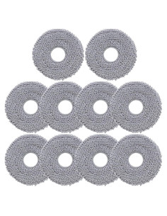 10 Almohadillas de Mopa Roborock Qrevo Curv y Edge - Microfibra