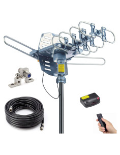 Antena HDTV Amplificada Pingbingding WA-2608, 150 km, Control Remoto