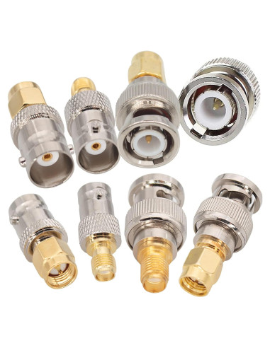Kits de Adaptadores Coaxiales BNC a SMA - 12 Pcs - TJMD