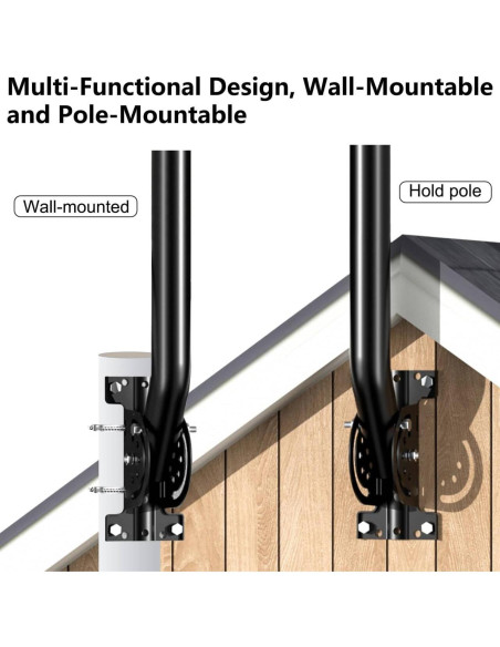 Soporte de Poste de Antena Universal Genérico 33 cm para TV y WiFi