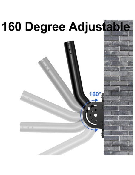 Soporte de Poste de Antena Universal Genérico 33 cm para TV y WiFi