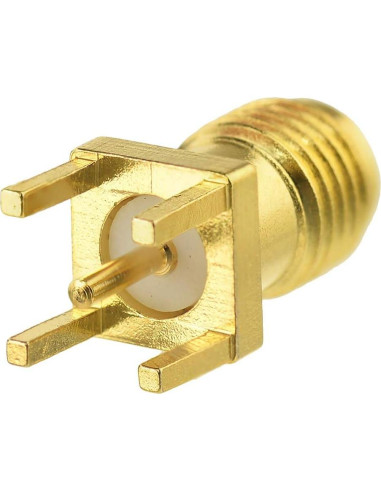 10 Conectores SMA Femeninos Montaje PCB Niquelado 50 Ohm