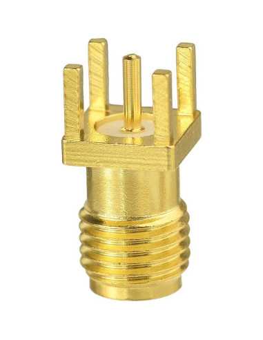 10 Conectores SMA Femeninos Montaje PCB Niquelado 50 Ohm