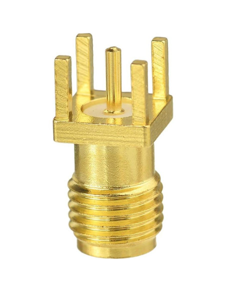 10 Conectores SMA Femeninos Montaje PCB Niquelado 50 Ohm