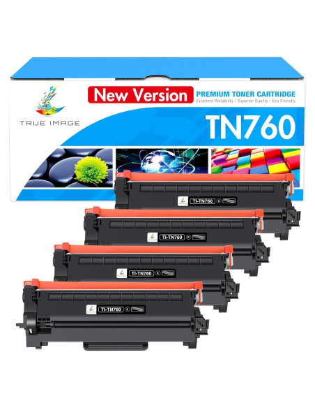Tóner TN760 Negro Compatible Brother TN730 - 4 Paquetes