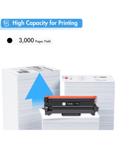 Tóner TN760 Negro Compatible Brother TN730 - 4 Paquetes