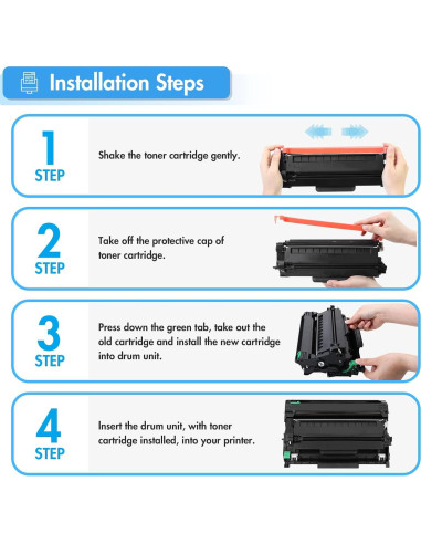 Tóner TN760 Negro Compatible Brother TN730 - 4 Paquetes