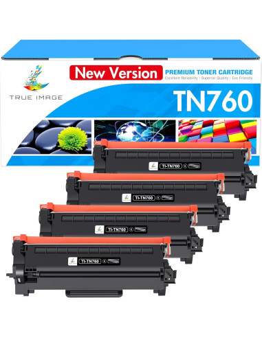Tóner TN760 Negro Compatible Brother TN730 - 4 Paquetes