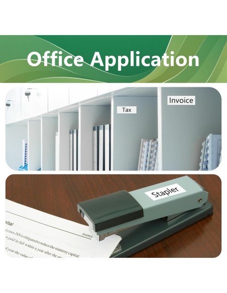 Cinta Laminada 18mm YUANQIMM TZe-241 Negra sobre Blanca 8-Pack