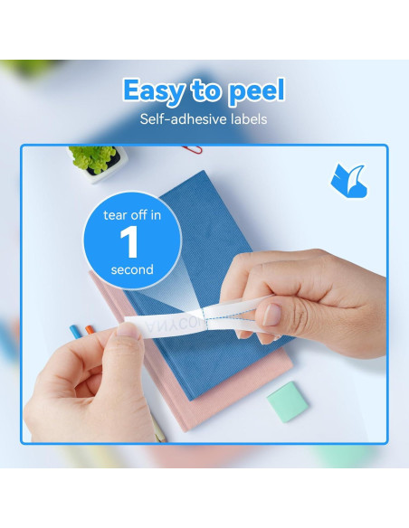 Cinta de Etiquetadora AONOMI 12mm 10PK Negra sobre Blanca