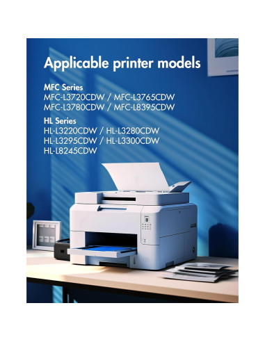 Tóner Compatible Brother TN229XL - Paquete de 4 Cartuchos