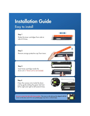 Tóner Compatible Brother TN229XL - Paquete de 4 Cartuchos