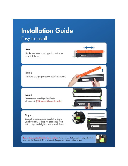Tóner Compatible Brother TN229XL - Paquete de 4 Cartuchos