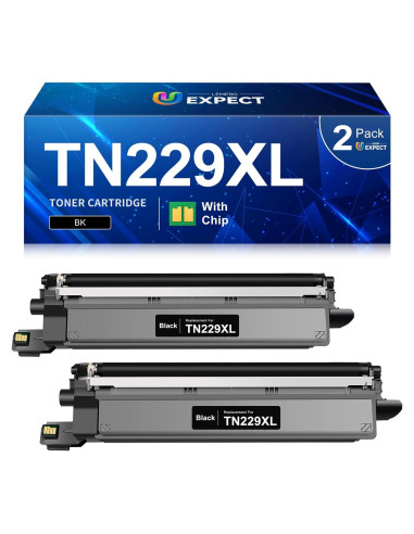 Cartuchos de Tóner Negro TN229XL Lemero Uexpect - Paquete de 2