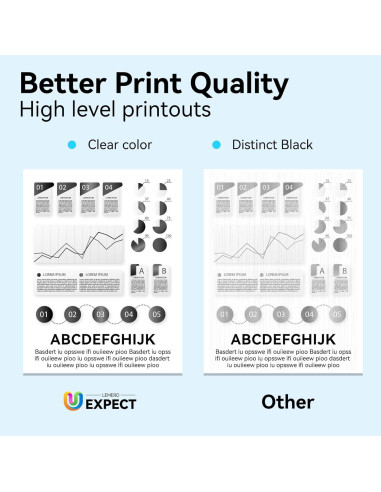 Cartuchos de Tóner Negro TN229XL Lemero Uexpect - Paquete de 2