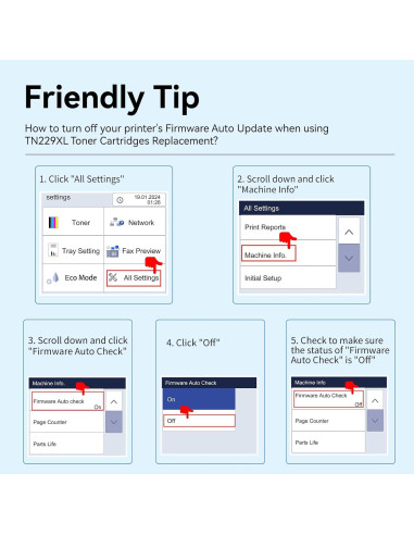 Cartuchos de Tóner Negro TN229XL Lemero Uexpect - Paquete de 2