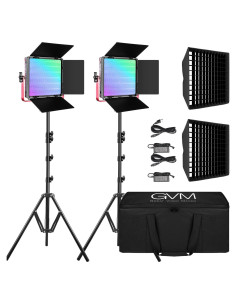 GVM 1200D Luz de Video RGB 50W con Control APP 3200K-5600K