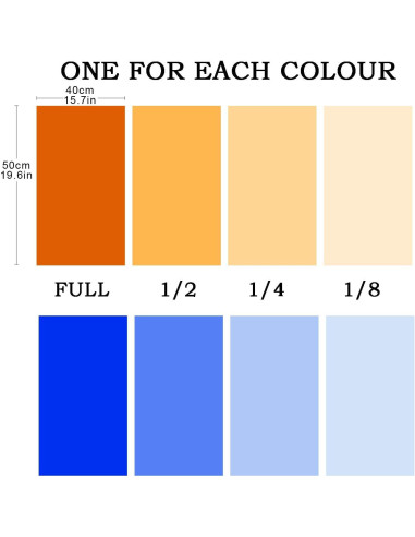 Kit de Filtros de Gel de Color Sxbinyouli 8 Piezas 40x50 cm