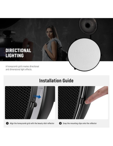 Plato de Belleza Reflector YUOCU 30cm con Montaje Bowens