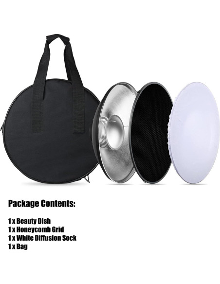 Plato de Belleza Reflector YUOCU 30cm con Montaje Bowens