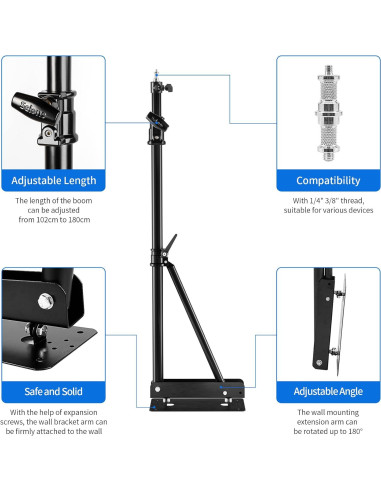 Brazo de Soporte Triangular Selens para Montaje en Pared 180cm