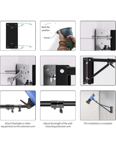 Brazo de Soporte Triangular Selens para Montaje en Pared 180cm