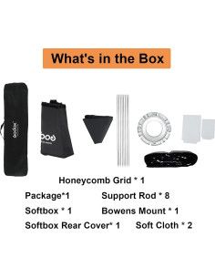 Godox Softbox Octagonal 120cm con Montaje Bowens y Rejilla 2