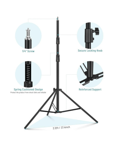 Soporte de Luz Trípode 2.8m Sdfghj Aluminio para Fotografía