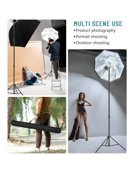 Soporte de Luz Trípode 2.8m Sdfghj Aluminio para Fotografía