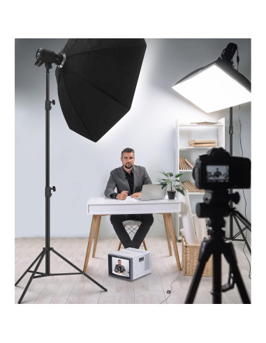 Soporte de Luz Trípode 2.8m Sdfghj Aluminio para Fotografía