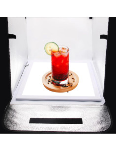 Estudio Fotográfico Portátil YouTin 40x40cm con 64 LED y 5 Fondos 2