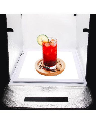 Estudio Fotográfico Portátil YouTin 40x40cm con 64 LED y 5 Fondos