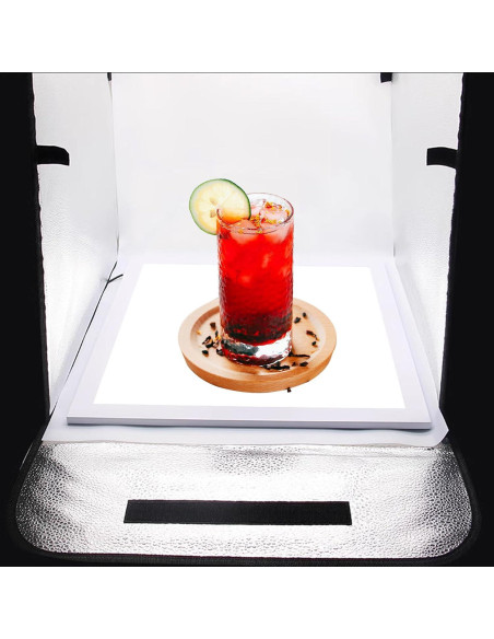 Estudio Fotográfico Portátil YouTin 40x40cm con 64 LED y 5 Fondos