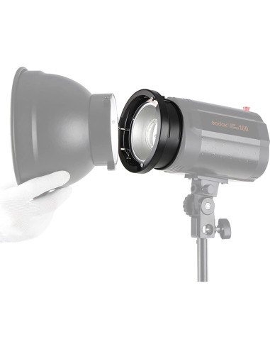 Adaptador de anillo Godox 98 mm a montaje Bowens para flashes